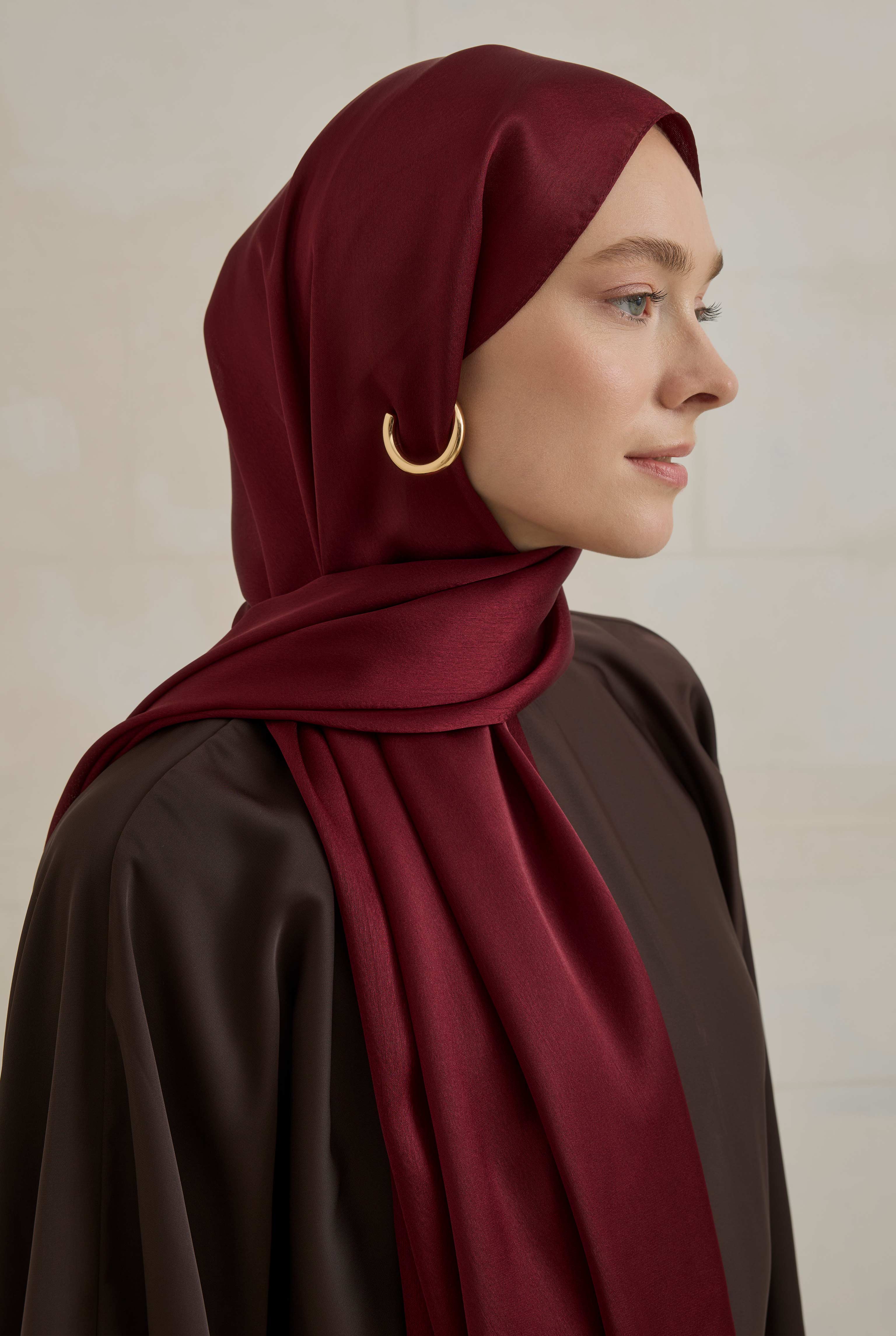 Janjan Pearl Shawl Bordeaux - 5