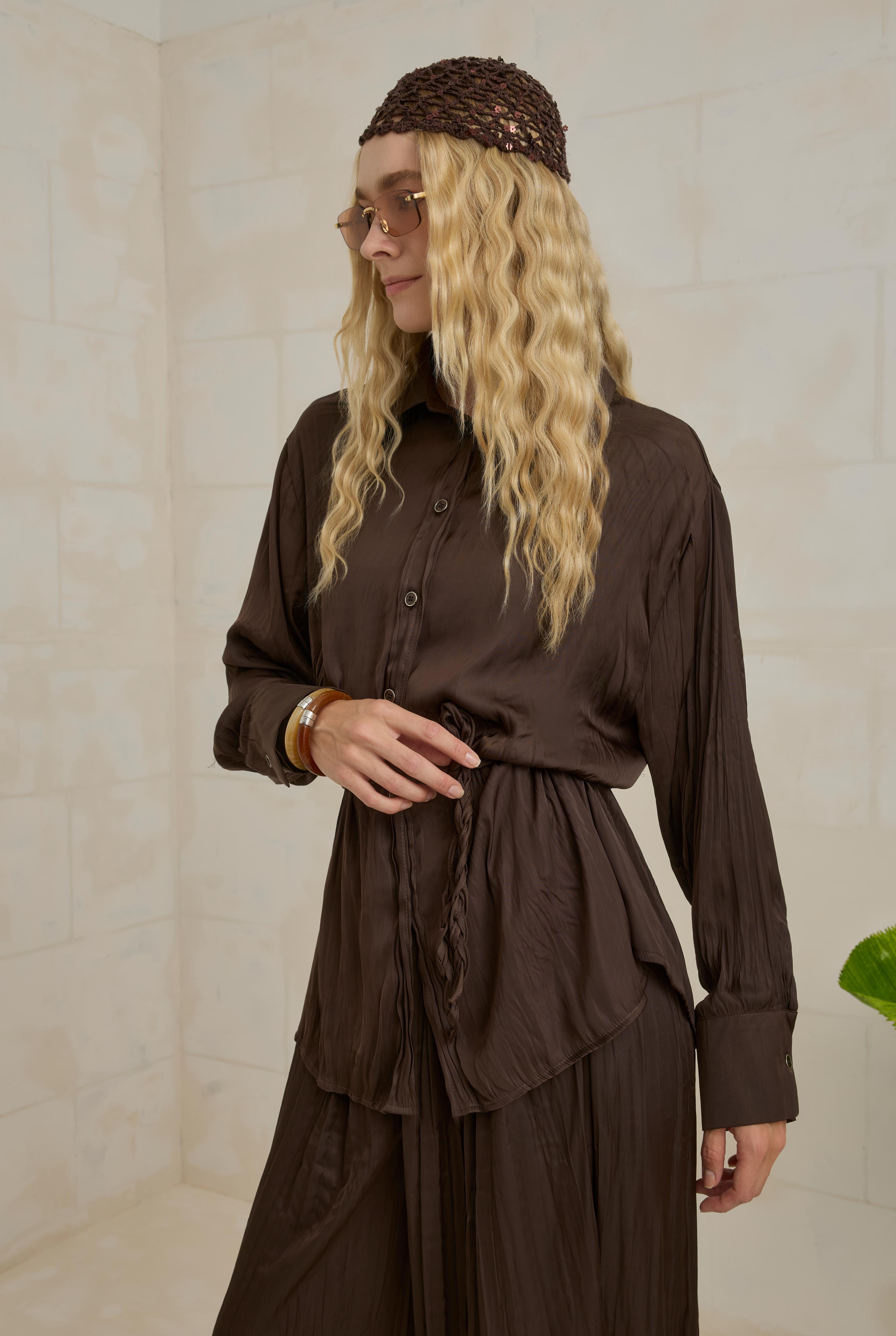 Harem Pants Set Dark Brown - 3