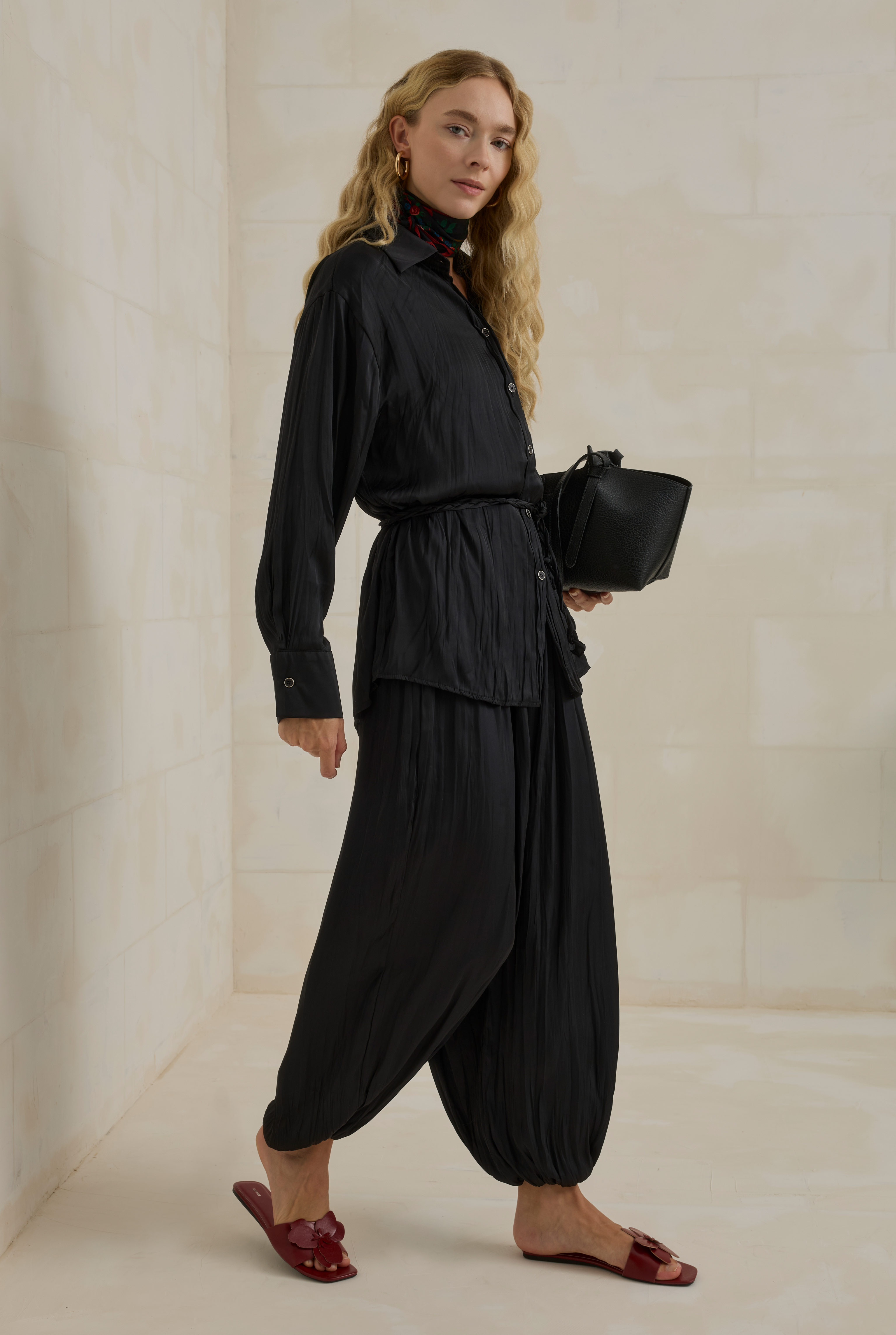Harem Pants Set Black - 2