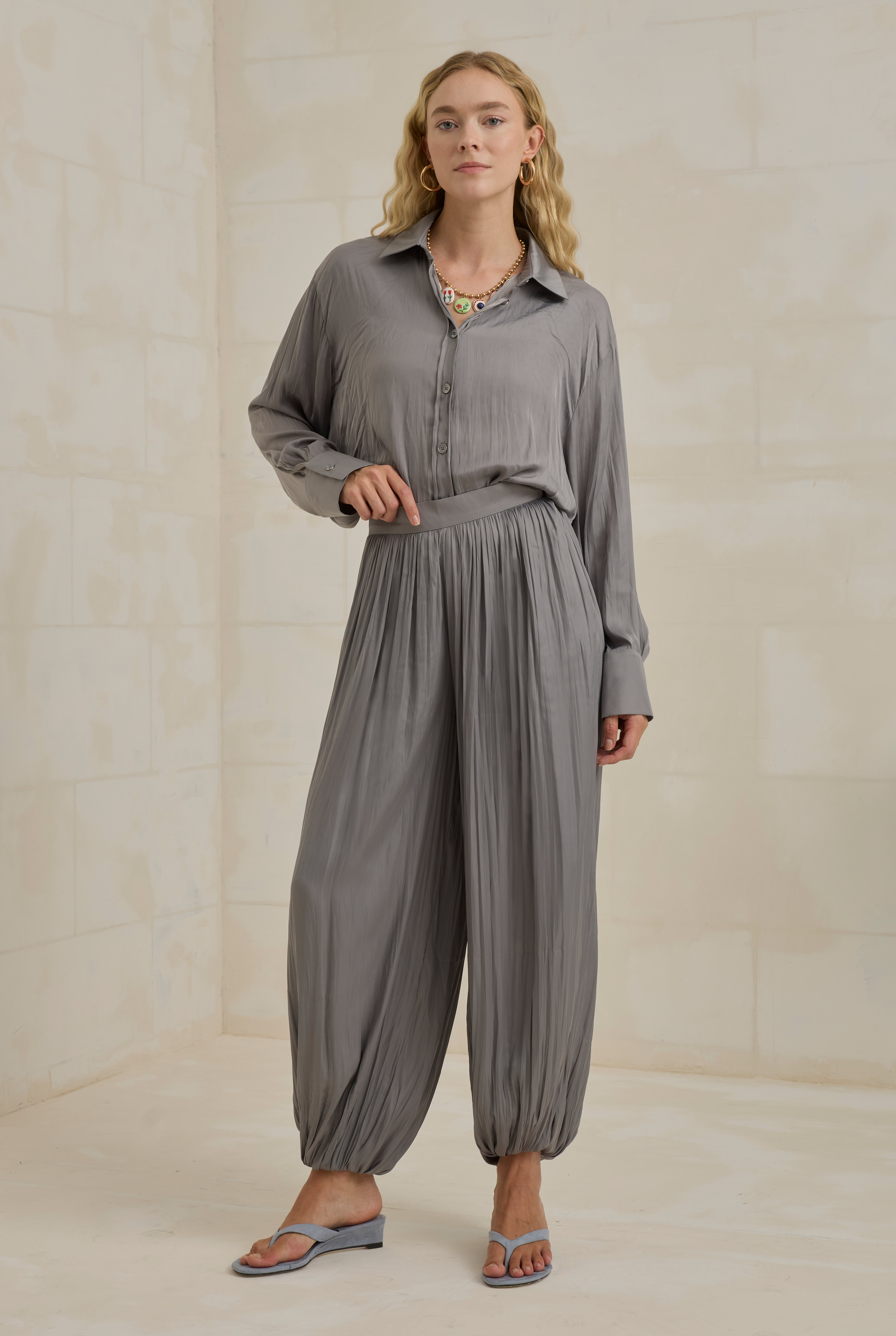 Harem Pants Set Gray - 5