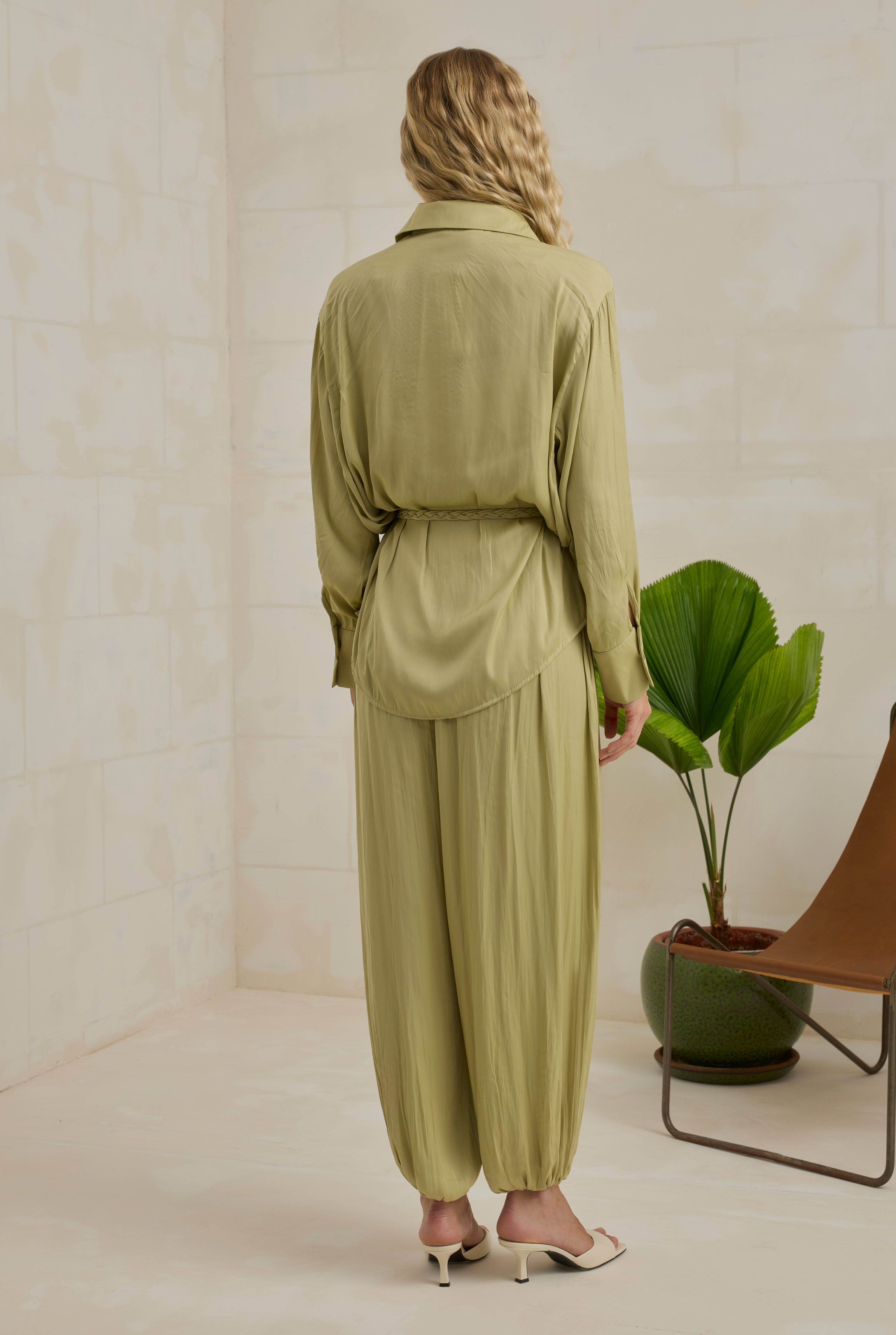 Harem Pants Set Light Sage Green - 5