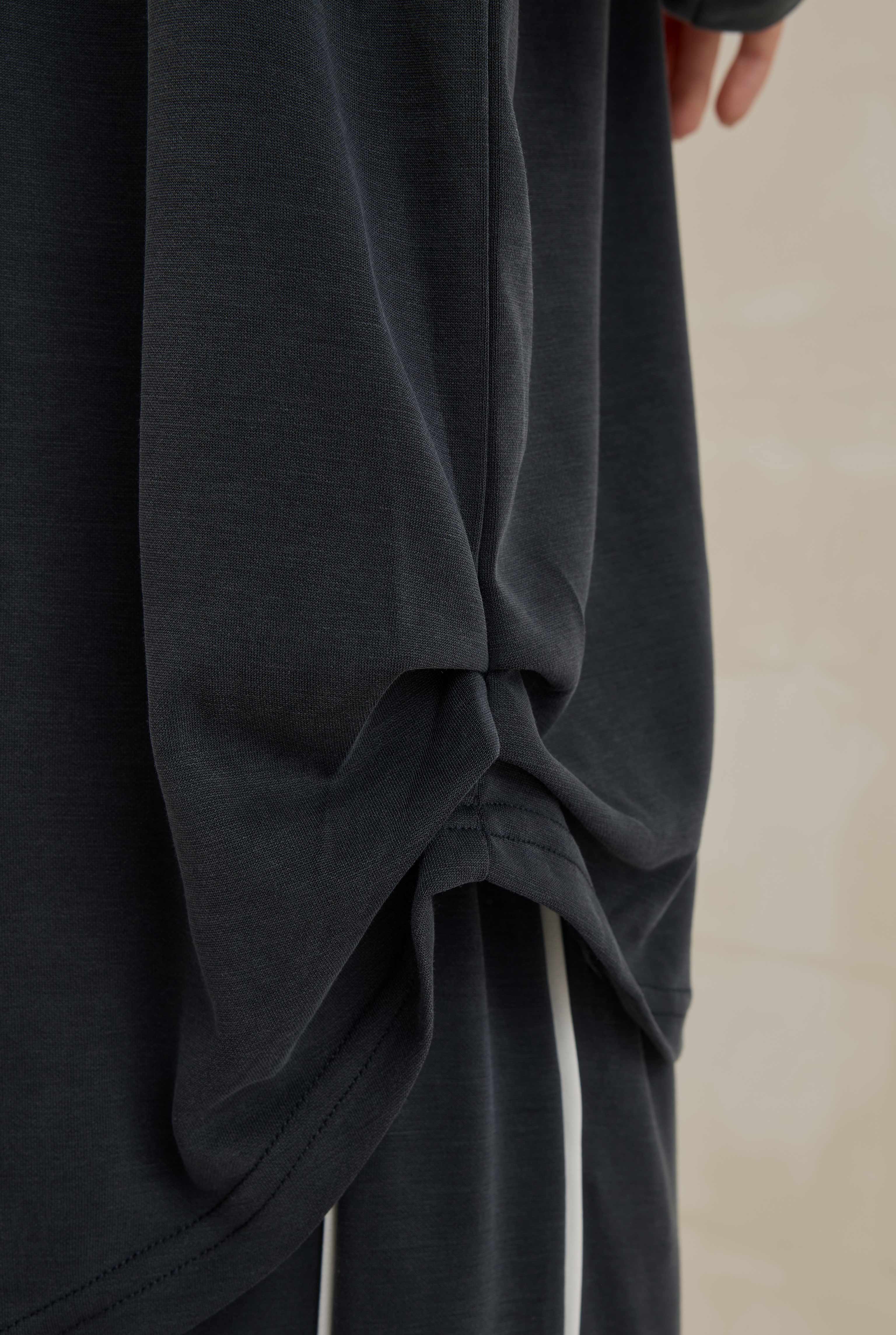 Lightweight Contrast Piping Tracksuit Set Black - 3