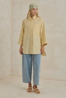 Tencel Oversize Shirt Soft Yellow 
