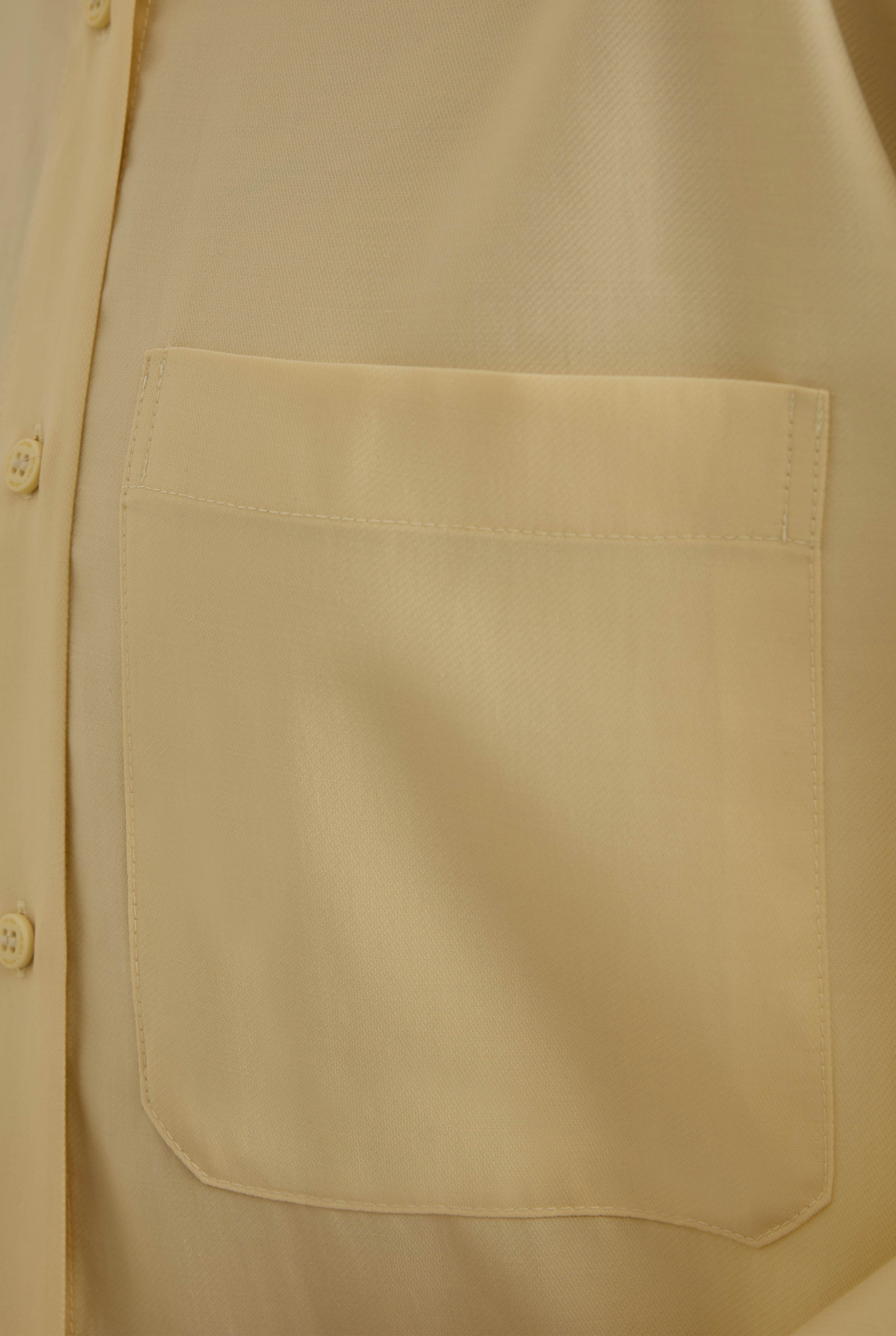 Tencel Oversize Shirt Soft Yellow - 6