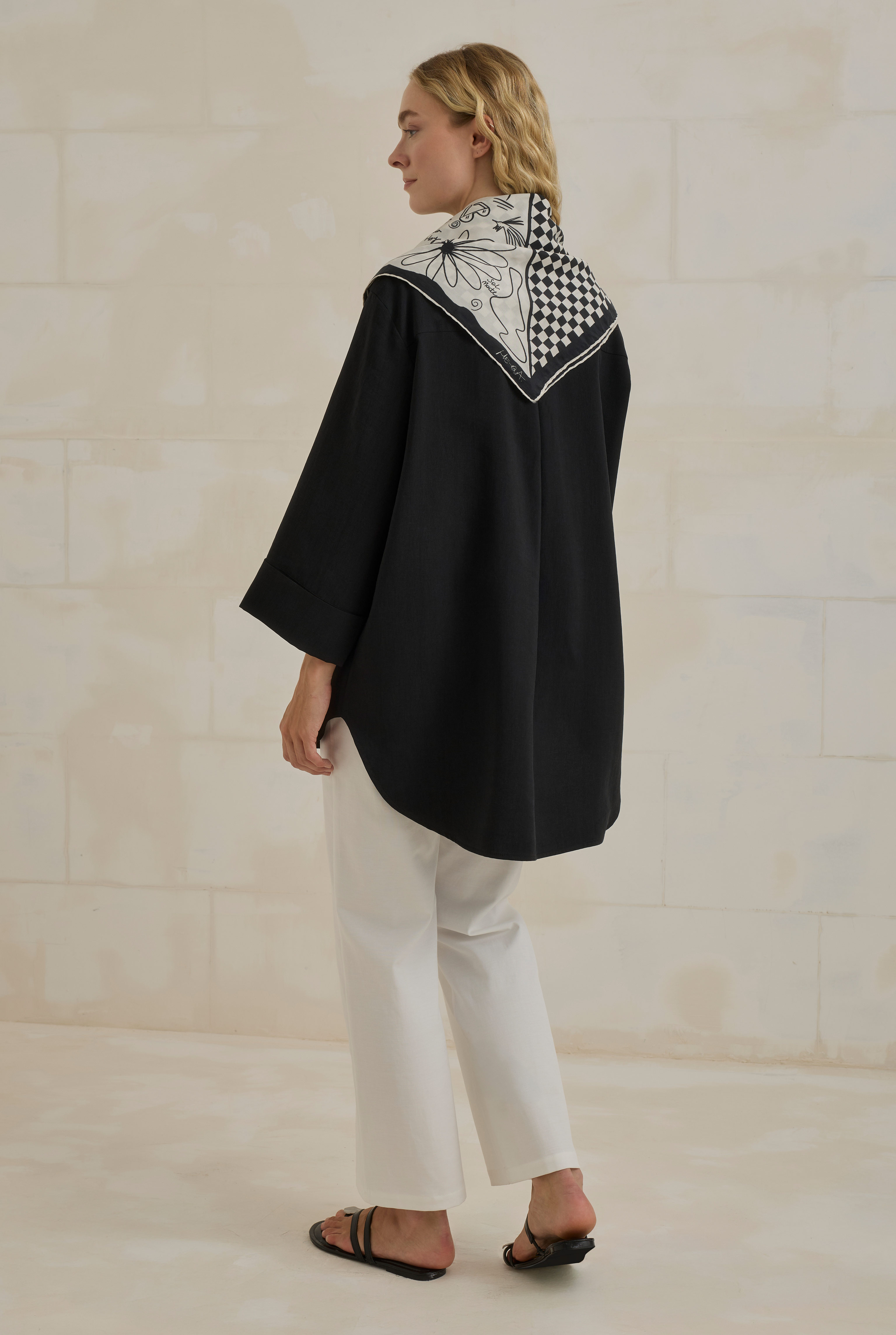 Tencel Oversize Shirt Black - 7