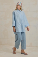 Tencel Oversize Shirt Baby Blue 