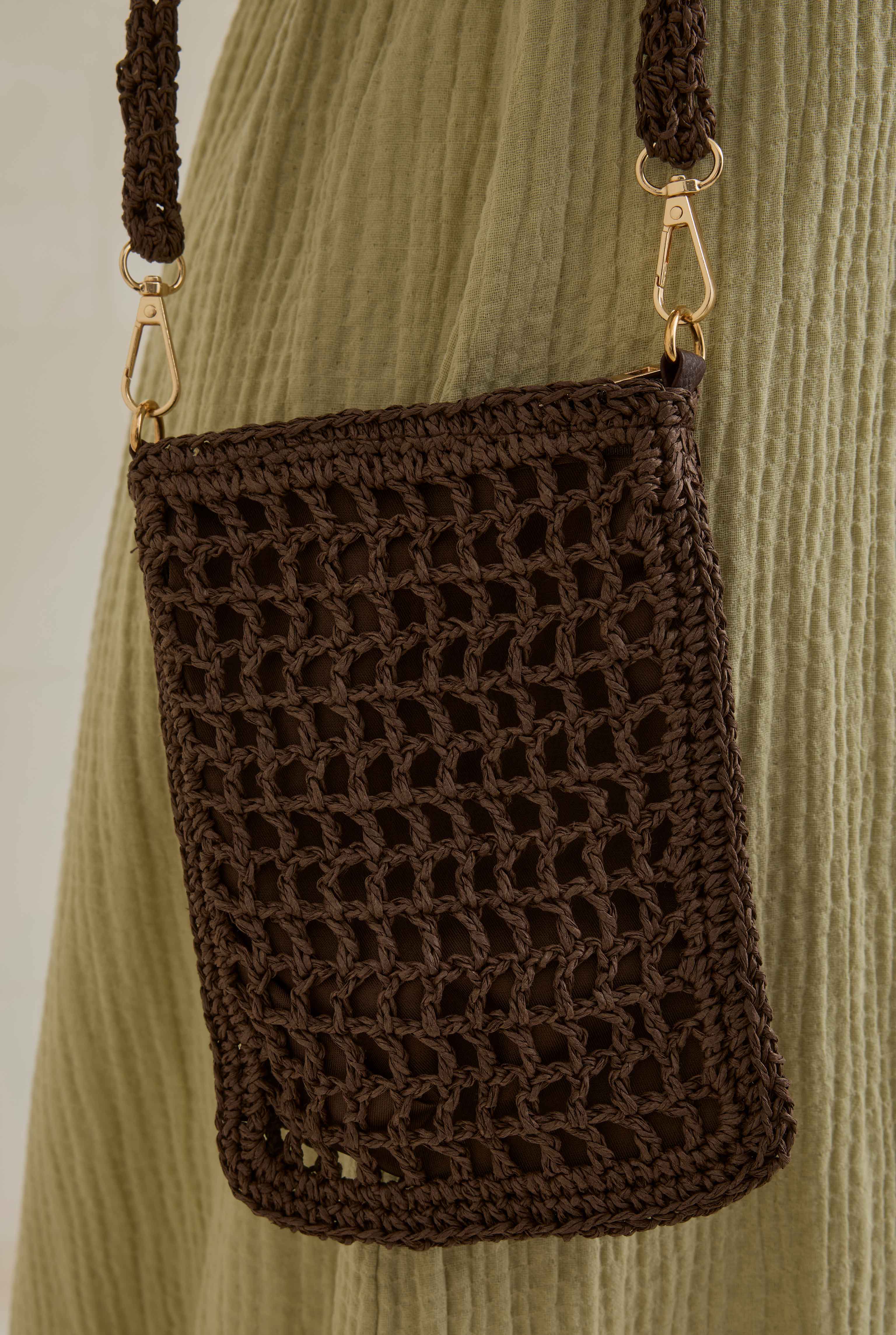 Mini Straw Bag Brown - 8