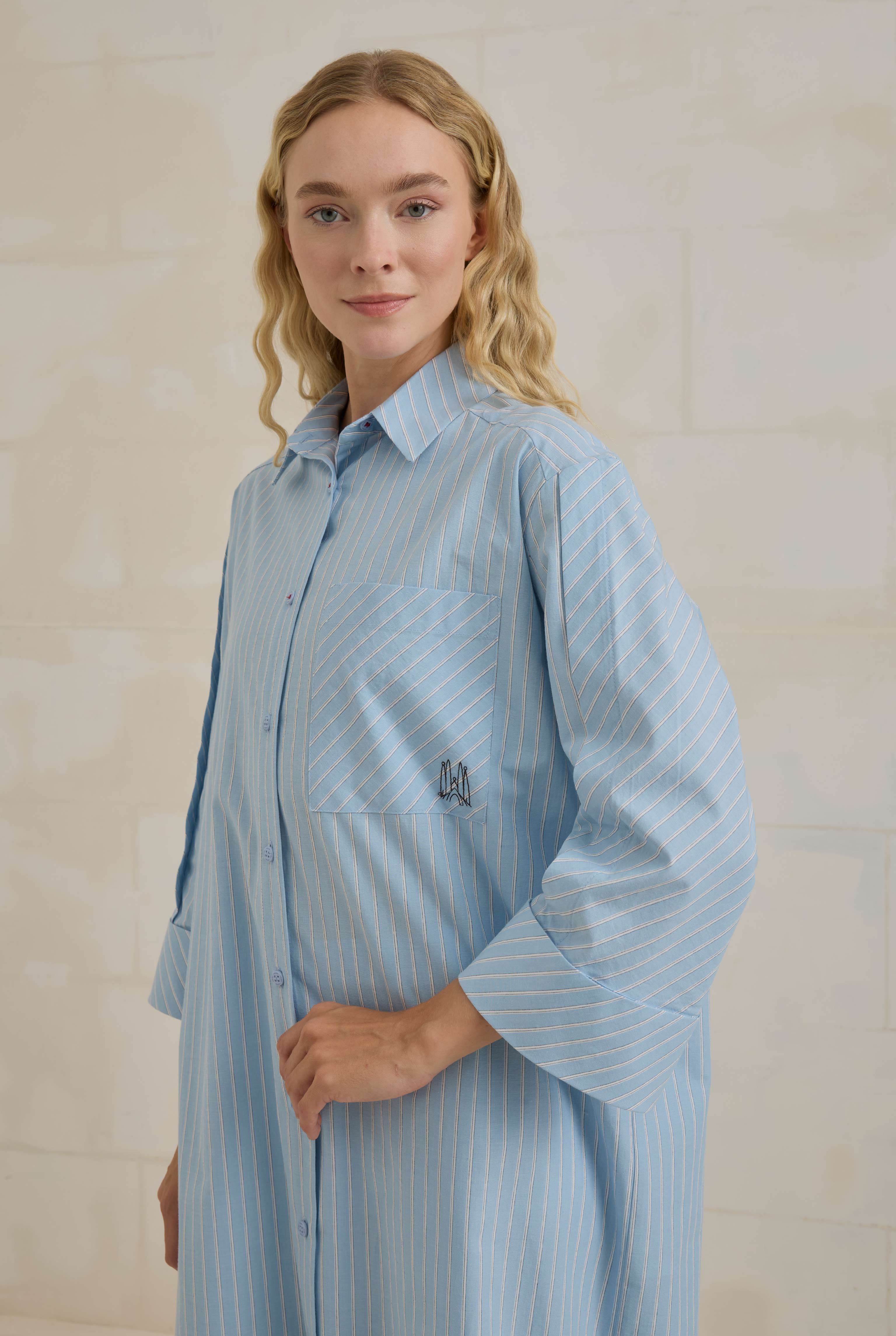 Sagra Shirt Blue - HE-QA