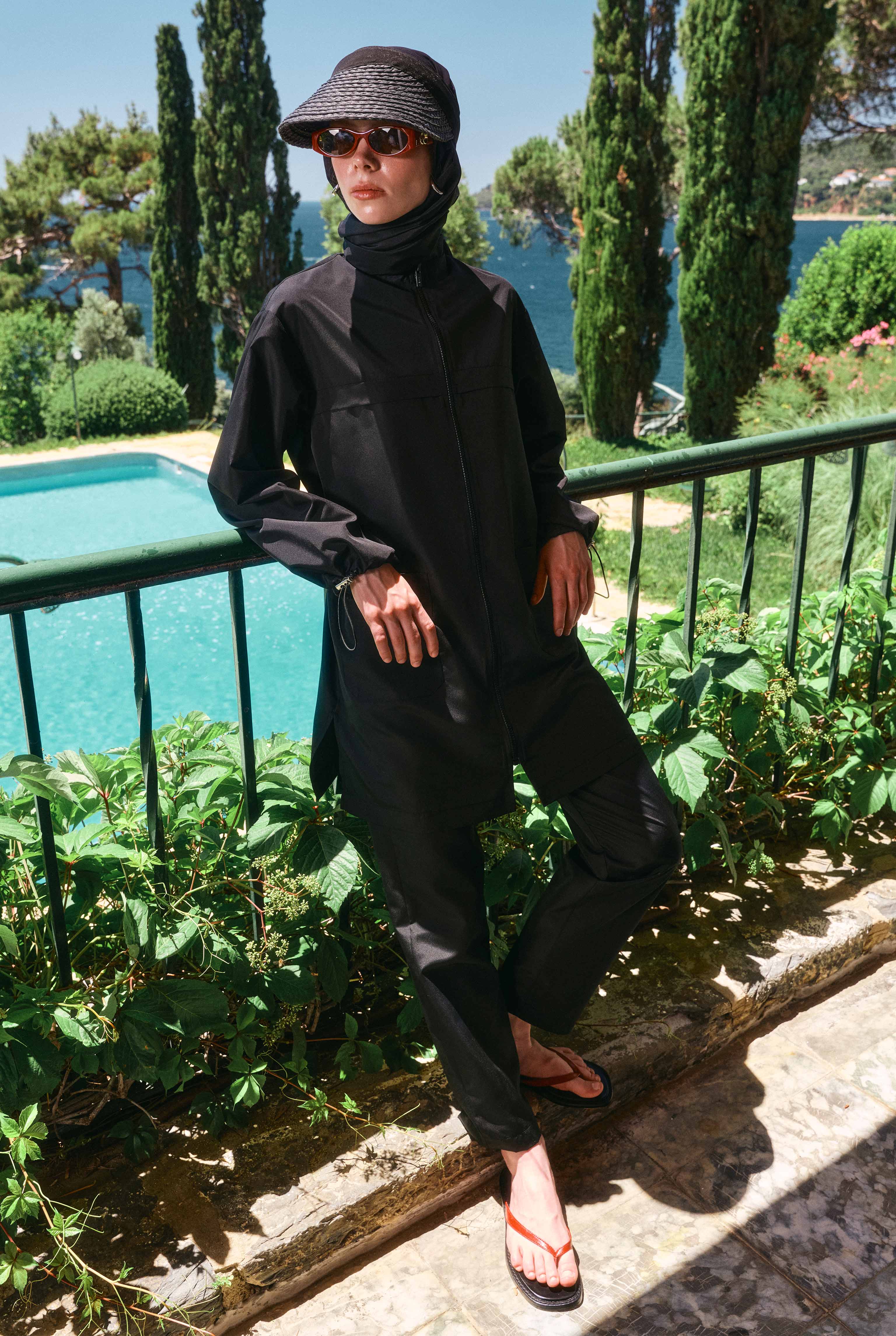 Embellished Swimwear Set Black - HE-QA
