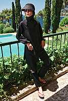 Embellished Swimwear Set Black 