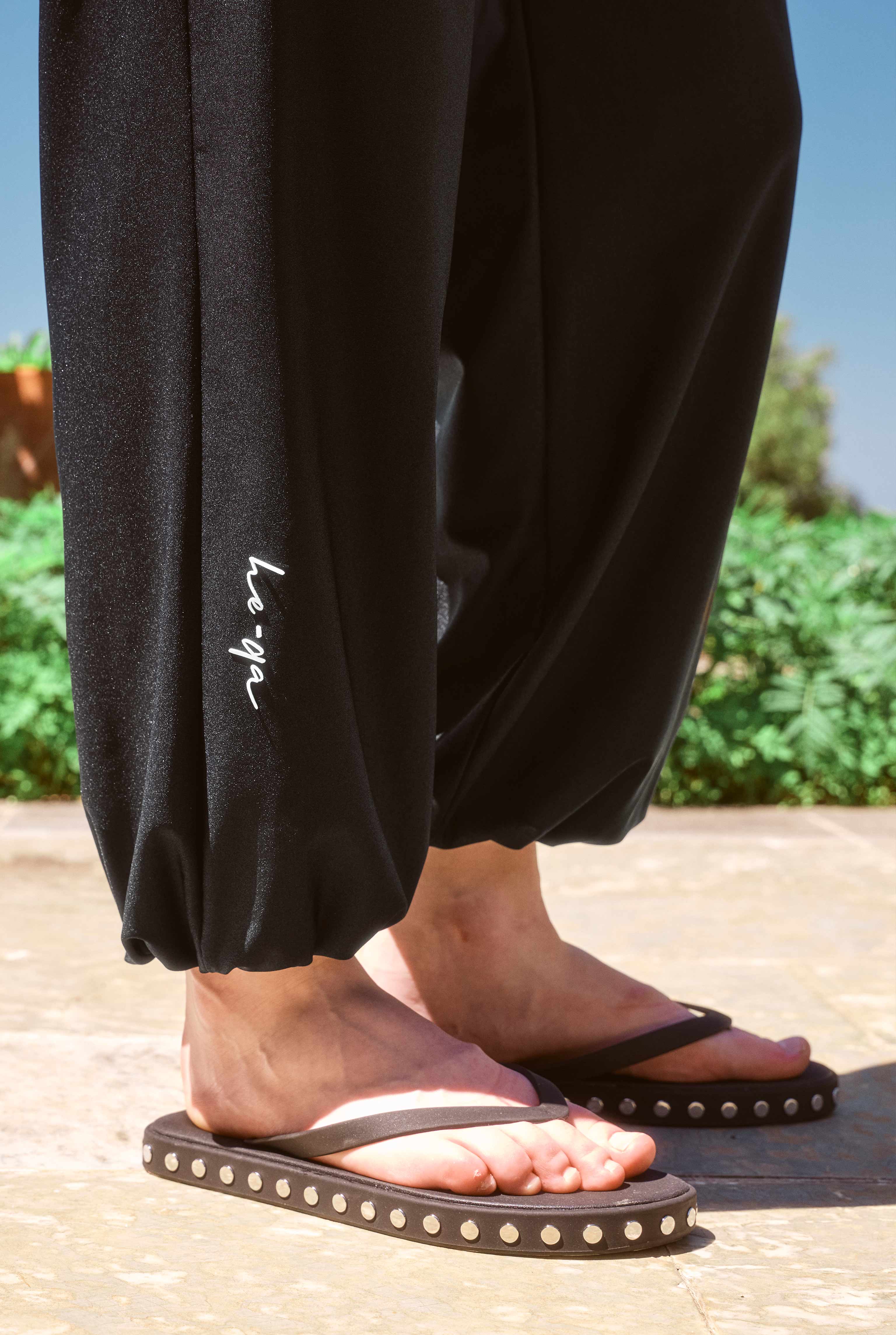 Pintuck Detailed Modest Swimwear Black - 5