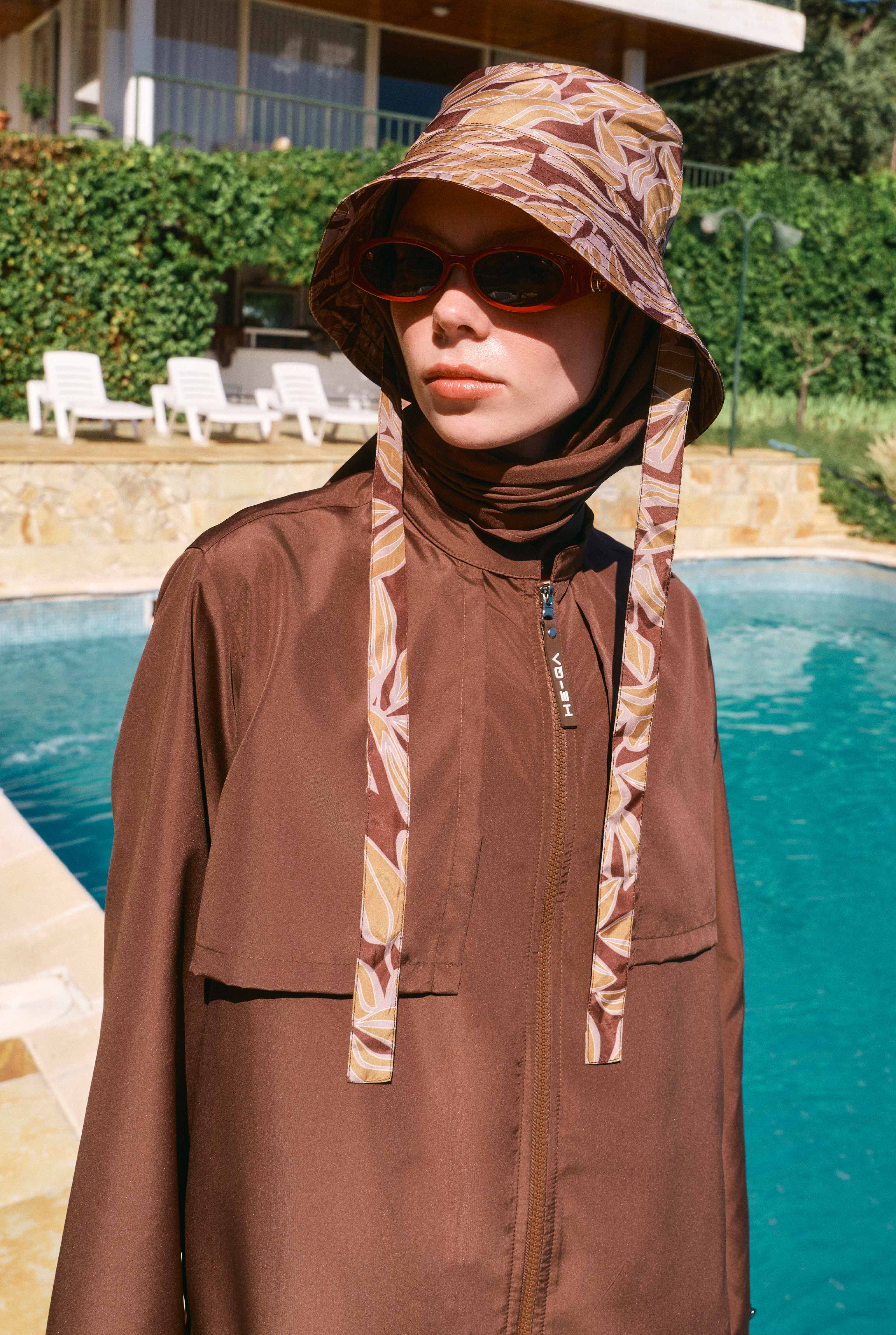 Bucket Hat Brown Patterned - HE-QA