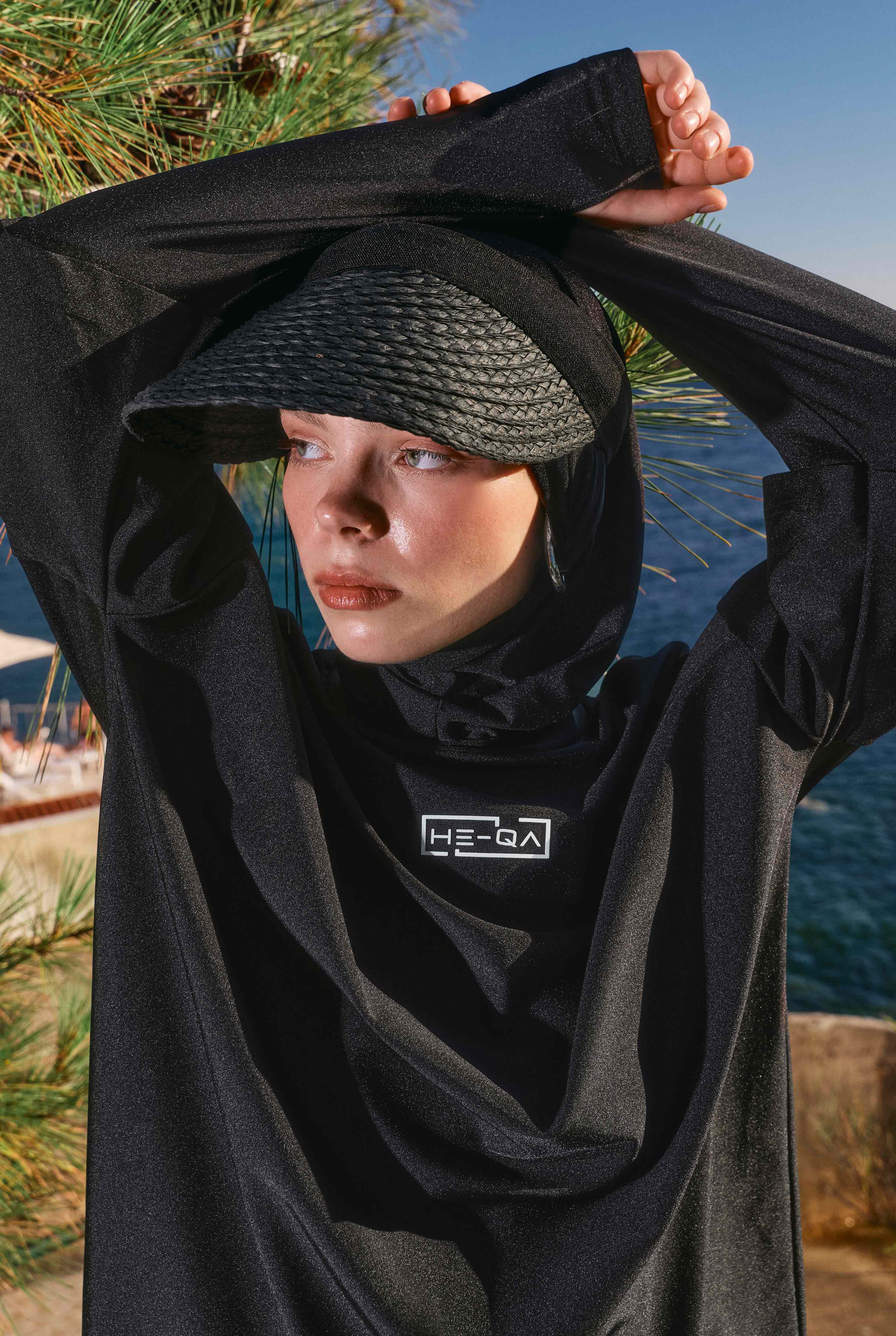Sporty Modest Swimwear Set Black - 3