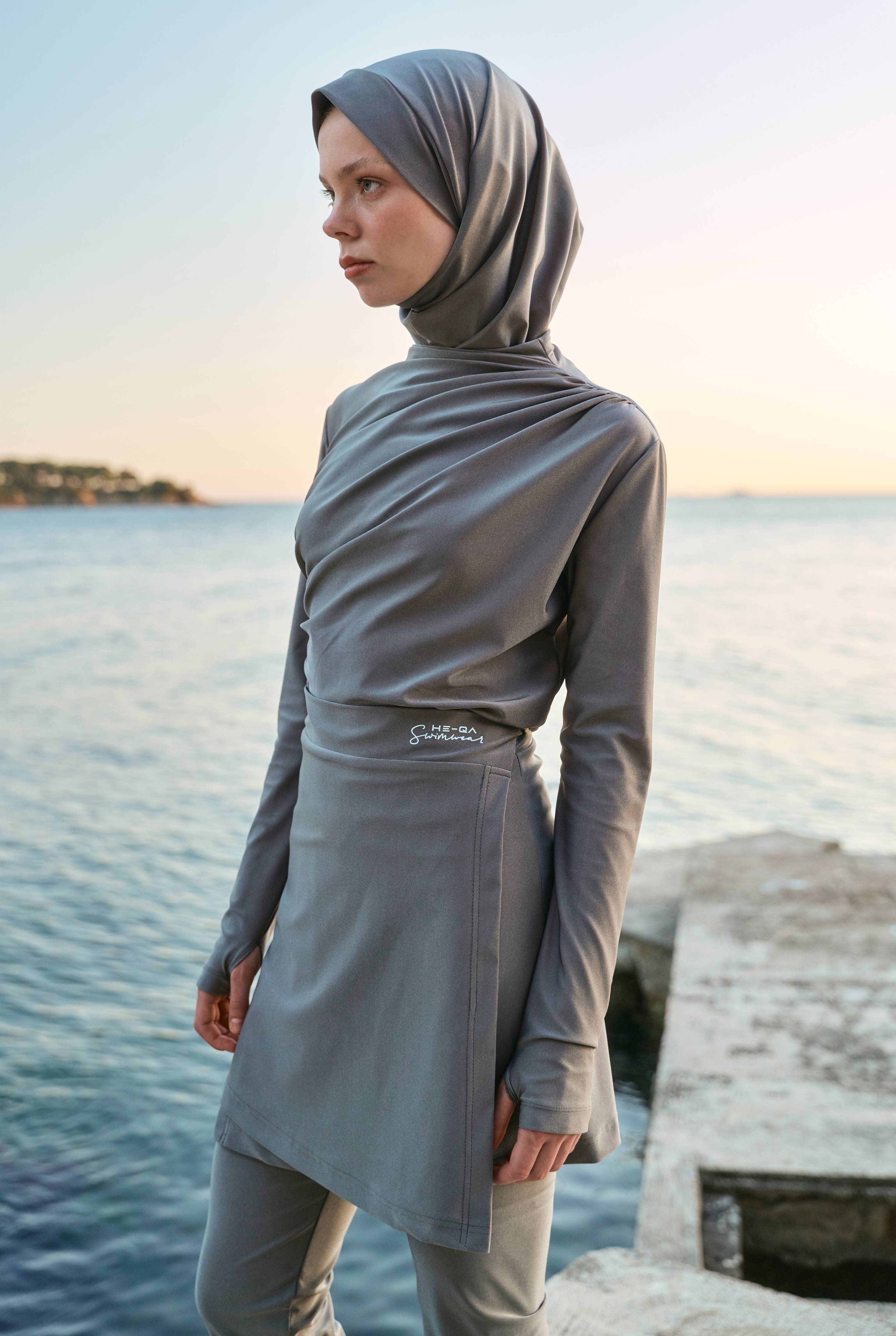 Wrap Pareo Skirt Gray - 3