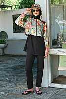 Patterned Short Swimsuit Garden Mix 