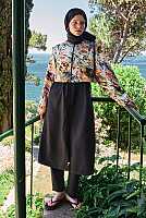 Patterned Swimsuit Marine 