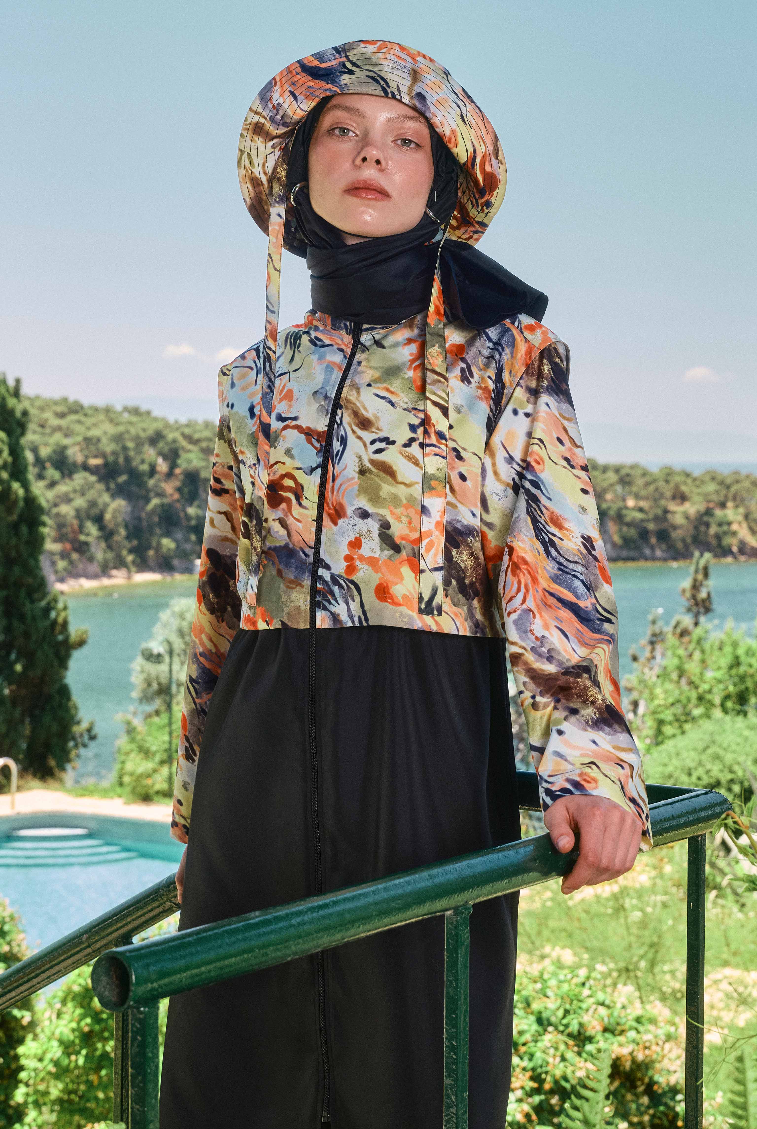 Patterned Swimsuit Marine - 5
