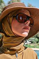 Bow Detailed Visor Hat Brown 