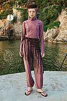 Pintuck Detailed Modest Swimwear Rose 