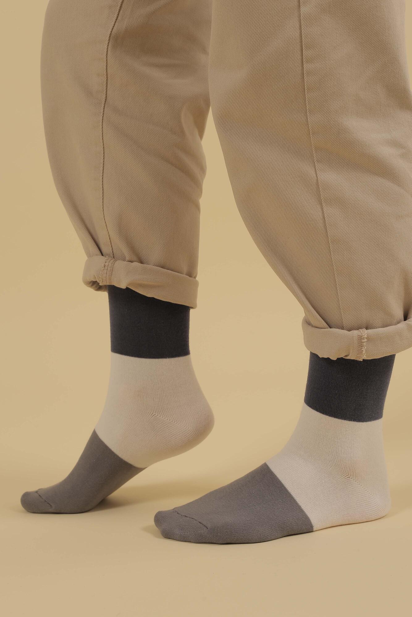 Block Ankle Sock Blue - 3